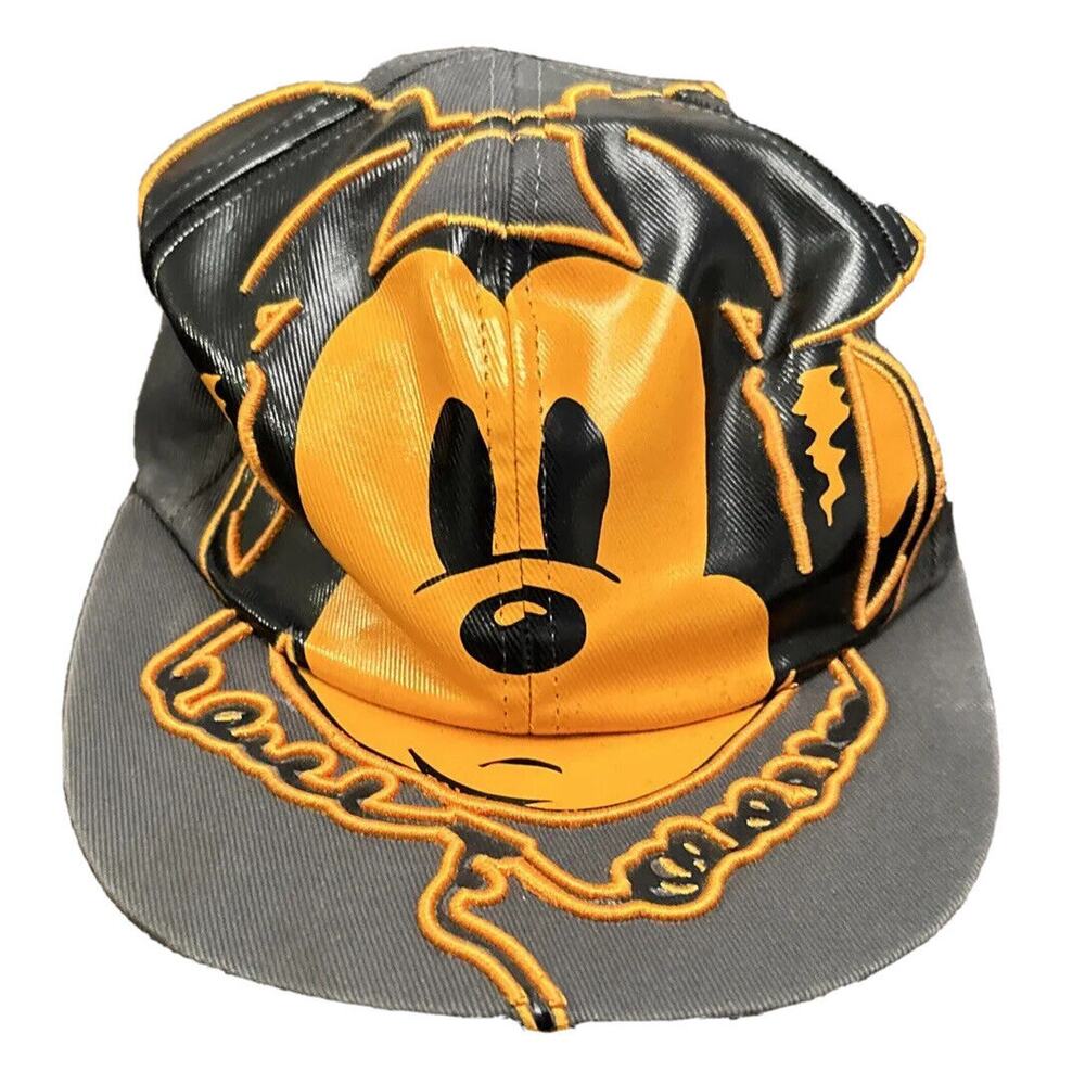 Disney Parks Original Adult Hip Hop Mickey Mouse Flatbill Gray Orange Cap